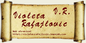 Violeta Rafajlović vizit kartica